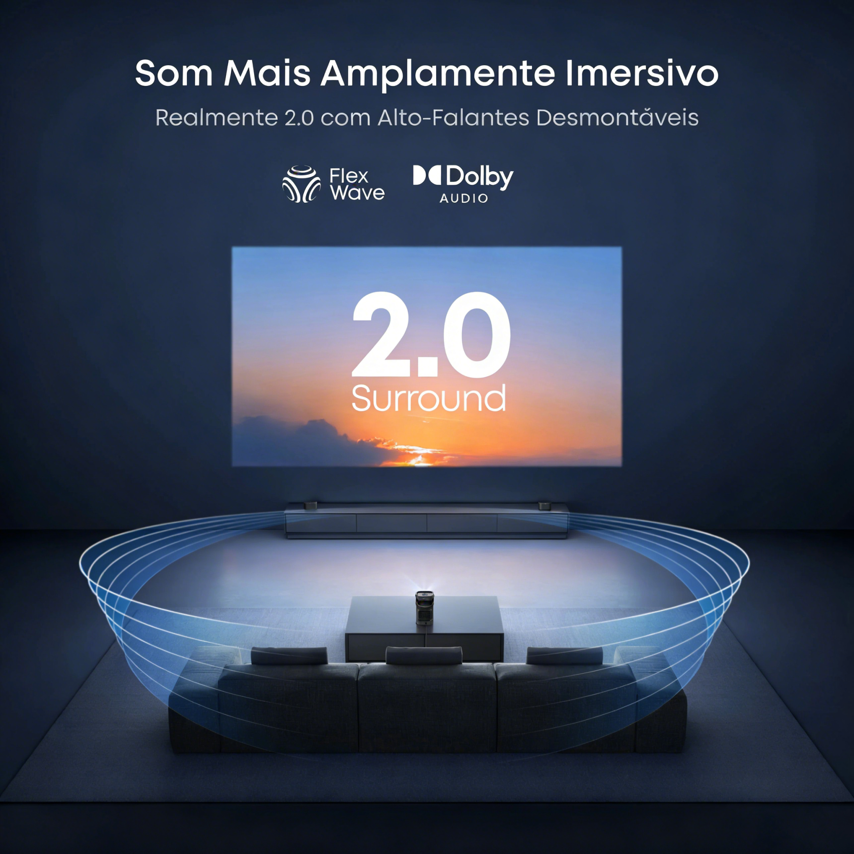 Soundcore Nebula P1 | Primeiro Projetor Portátil do Mundo com Alto-falantes Destacáveis