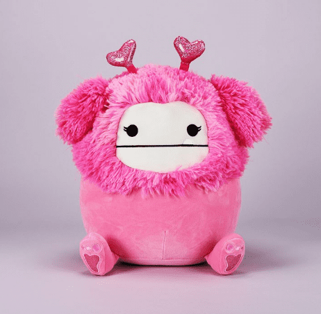 Squishmallows Official Kellytoys - Caparinne The Hot Pink Bigfoot， Valentine's Day 12 Inch Plush