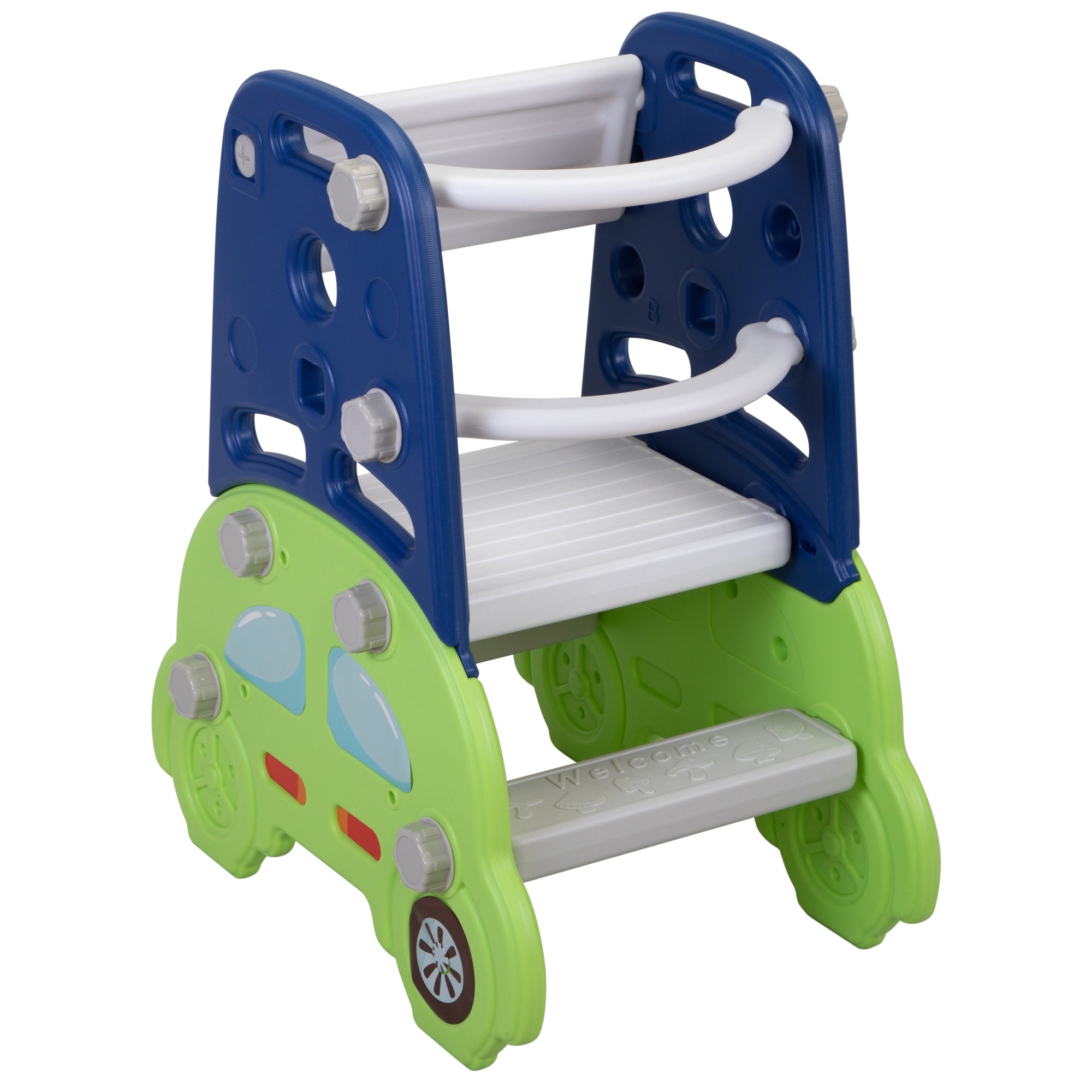 Multi functional slide car model - blue-green