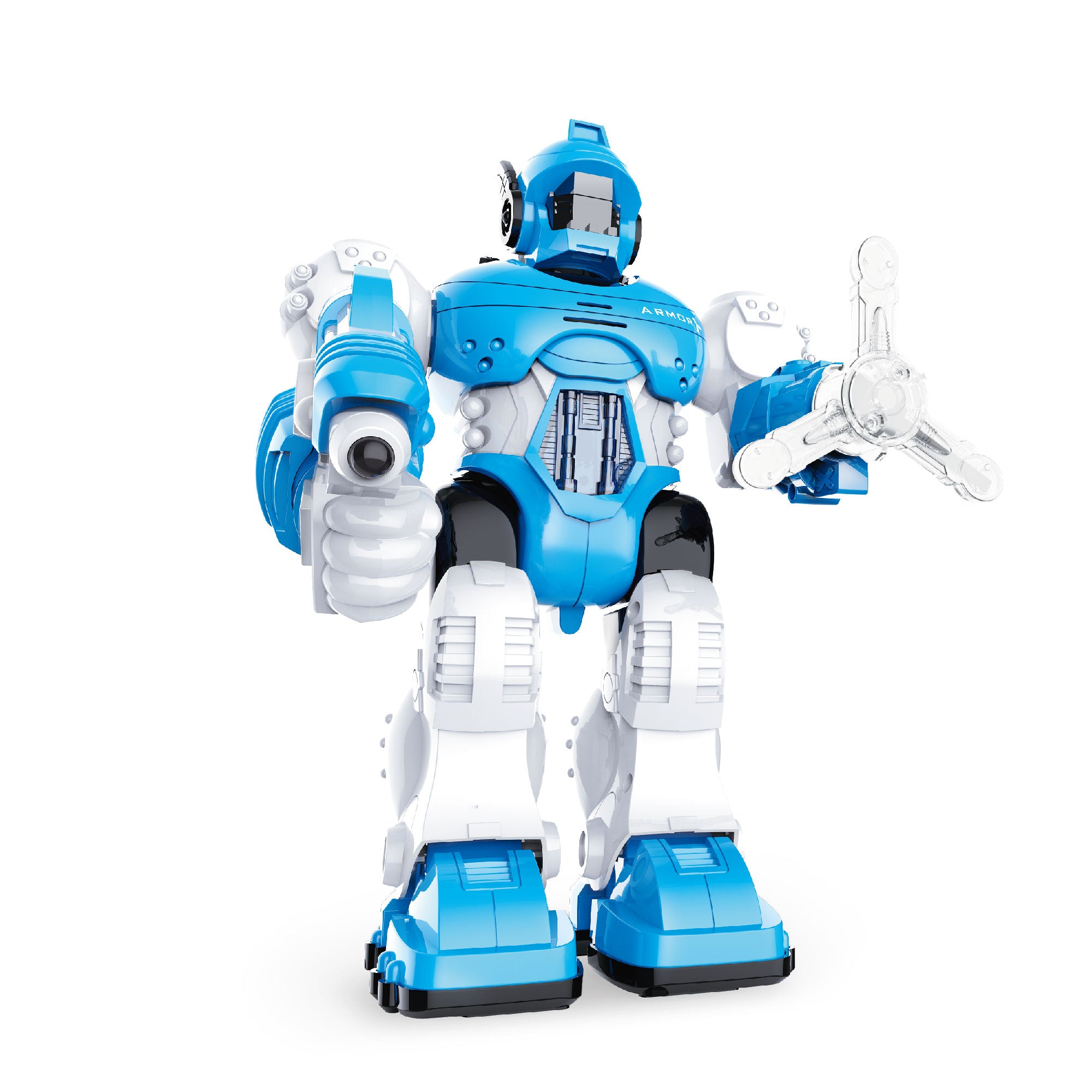 Vokodo Interactive Walking Toy Robot With Spinning Hand Lights And Sound Effects Kids Smart Police Robocop Android Robotic Cop Play Action Battery Operated Great Gift For Children Boys Girls Toddlers