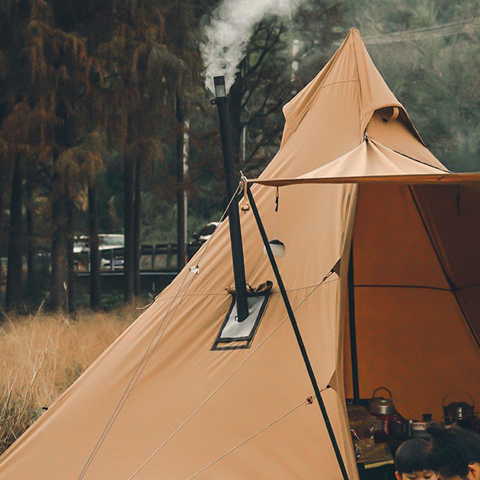 Hot Tent Jack Chimney Fire Resistant Pipe Vent for Camping Wood