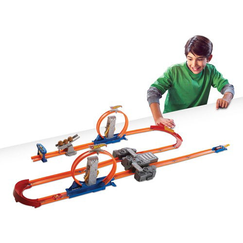 Hot Wheels Track Builder Total Turbo Takeover Track Set， Toy for Kids