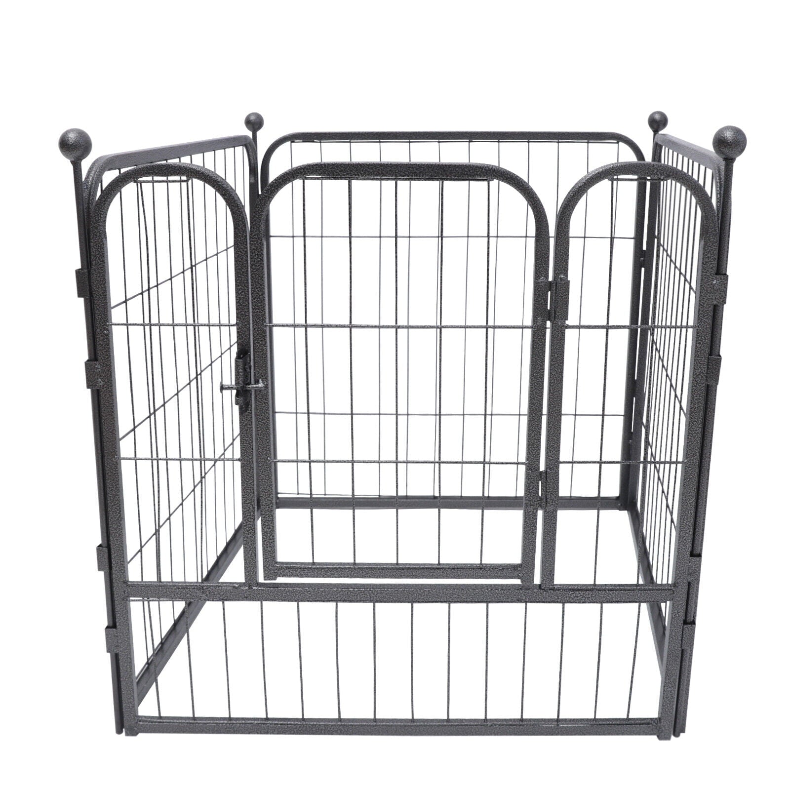 FETCOI 12Pcs Dog Playpen Panels Pet Playpen Puppy Dog Iron Fences Gate Playpen Black