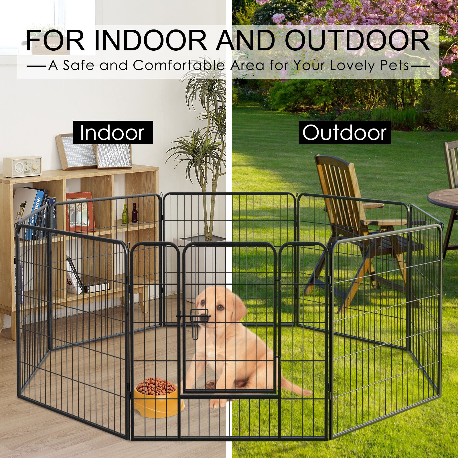 QianRuiDa Dog Exercise Playpen 8P-24