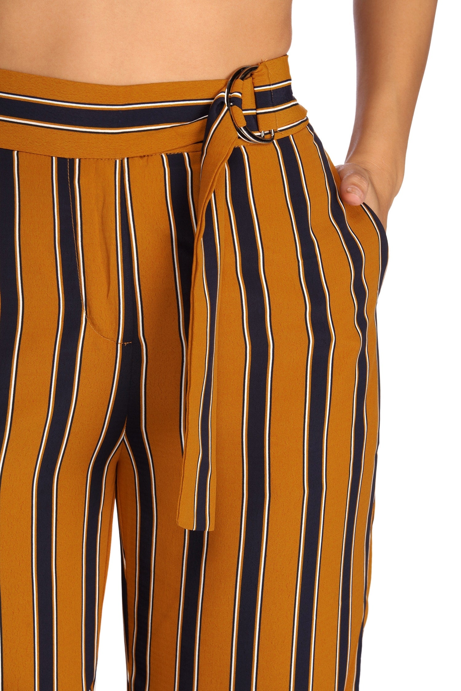 Stripes To Stun Flared Pants
