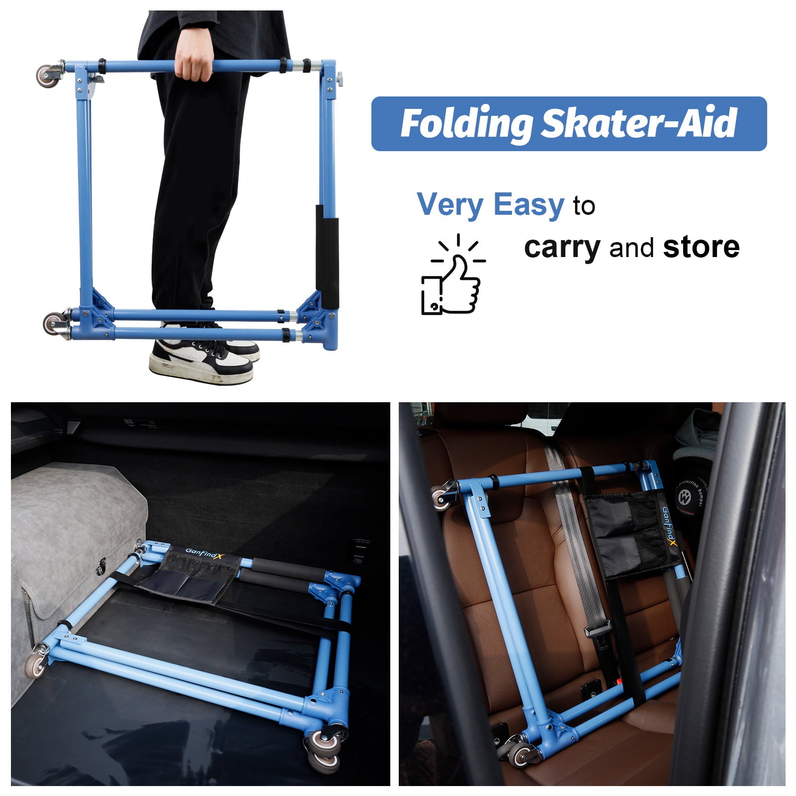 Folding Skater Aid Roller Skate Trainer for Kids Toddler Adjustable Height