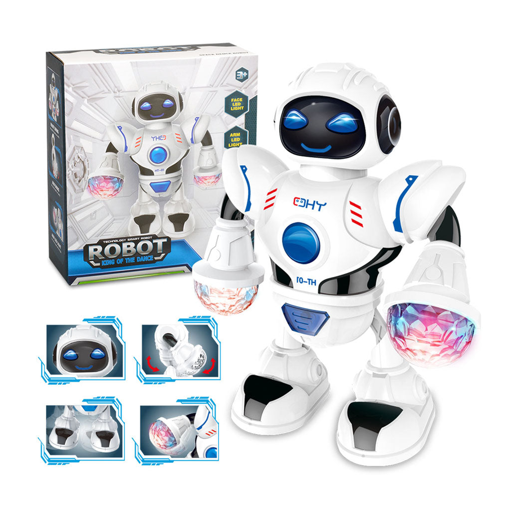 TureClos Electronic Light Music Dancing Robot Kids Walking Dancing Singing Musical Colorful Children Robot Toy