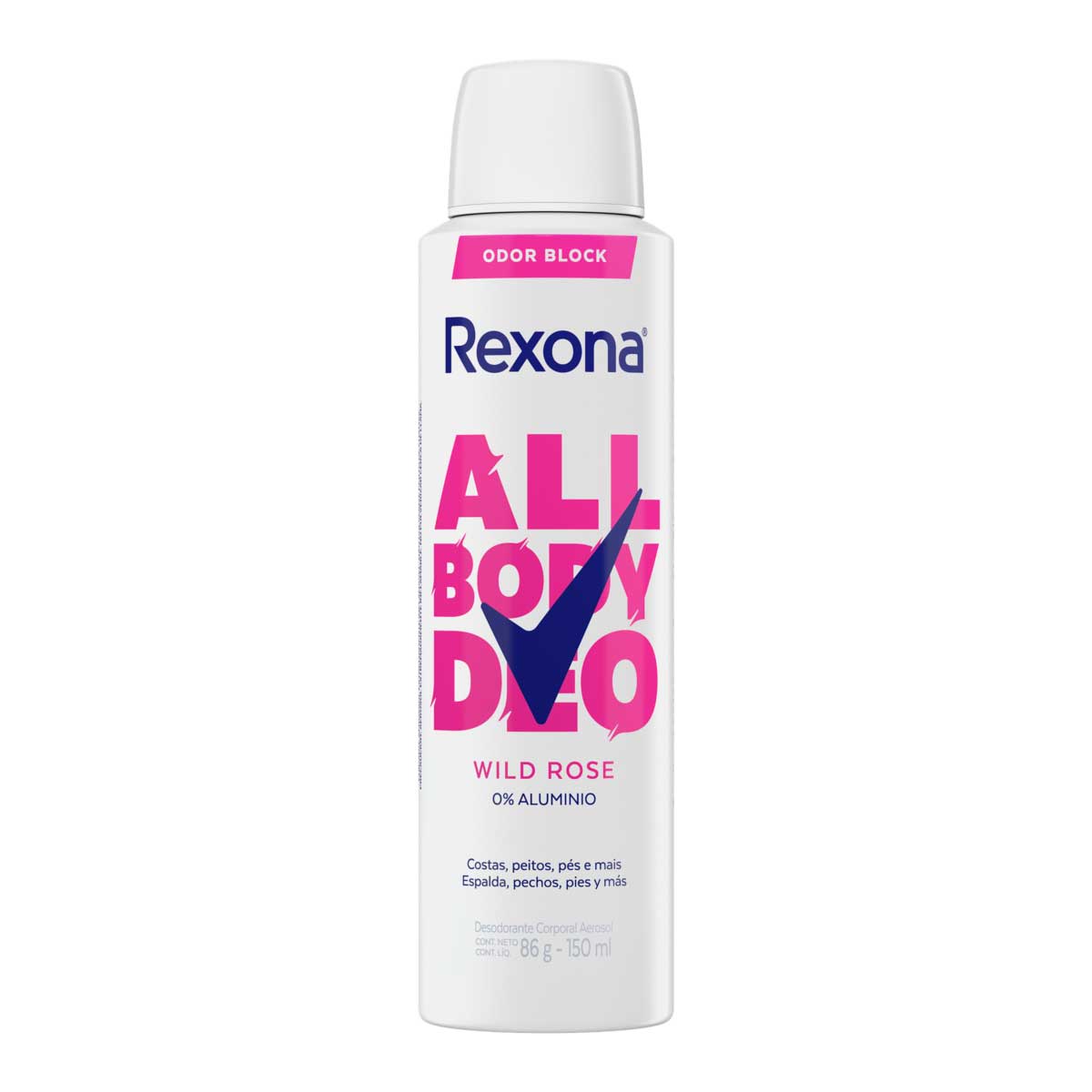 Desodorante Aerossol Rexona All Body Deo Wild Rose 150ml Spray