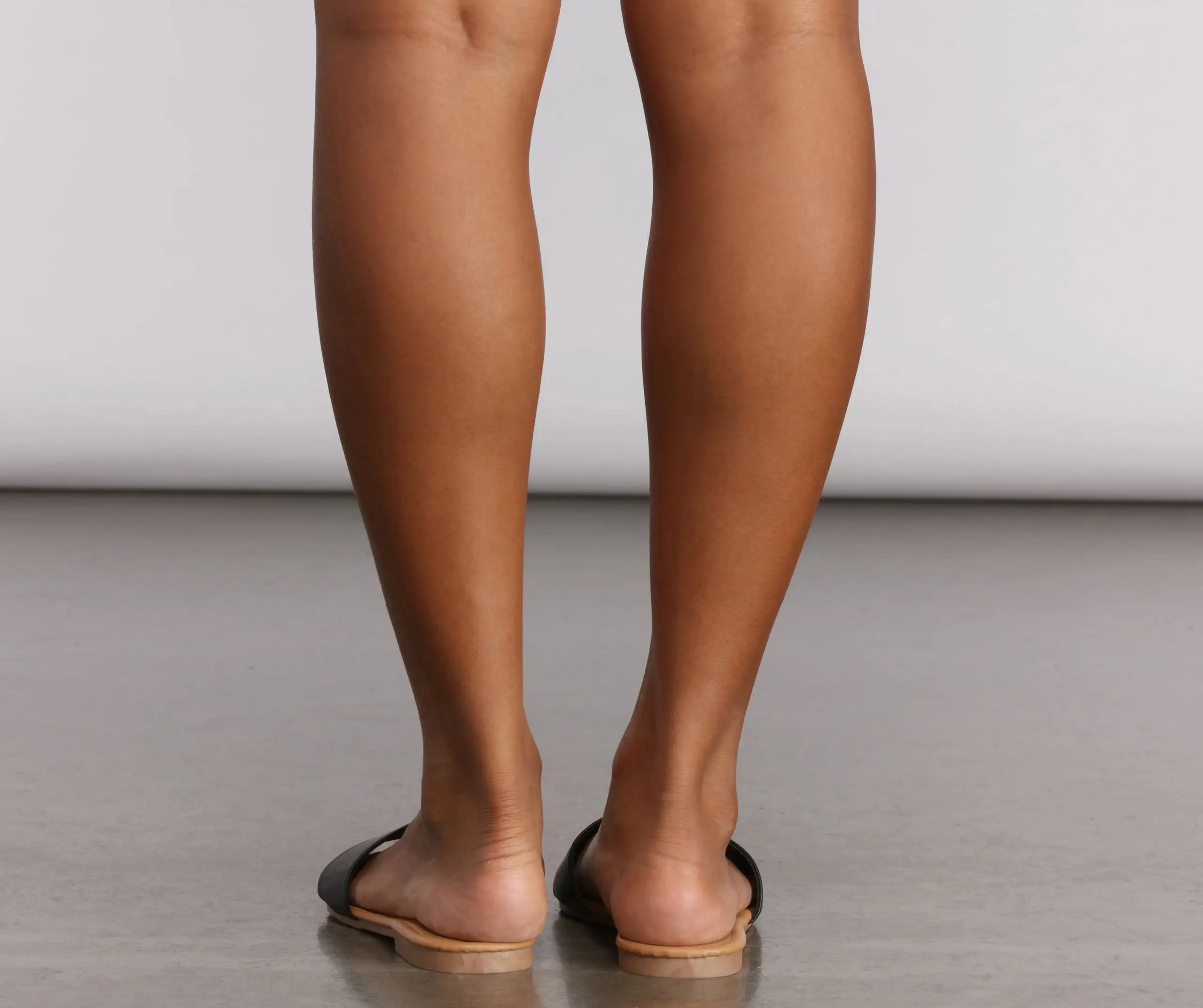 Slide Into Basics Faux Leather Sandals