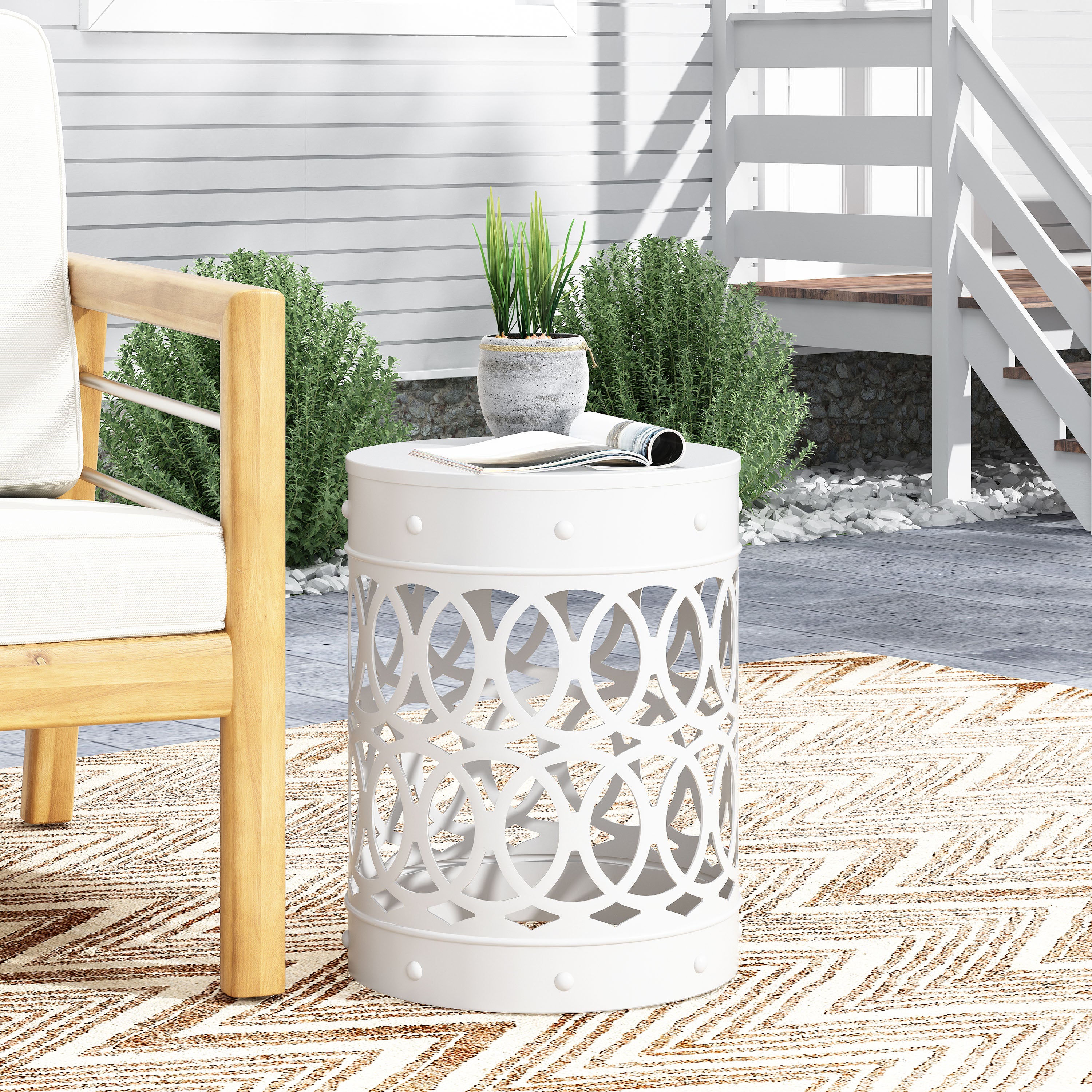Pellerin Outdoor Metal Side Table
