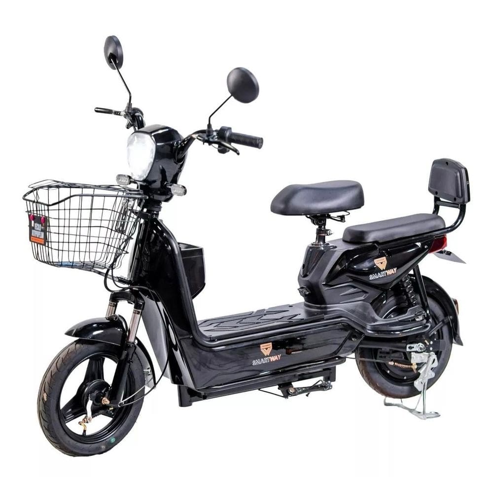 Bicicleta Elétrica Turbo 500w Adulto Sem CNH Scooter - Cor: Preto