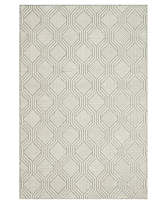 LR Home Vance VERND82109 5' x 7' Outdoor Area Rug