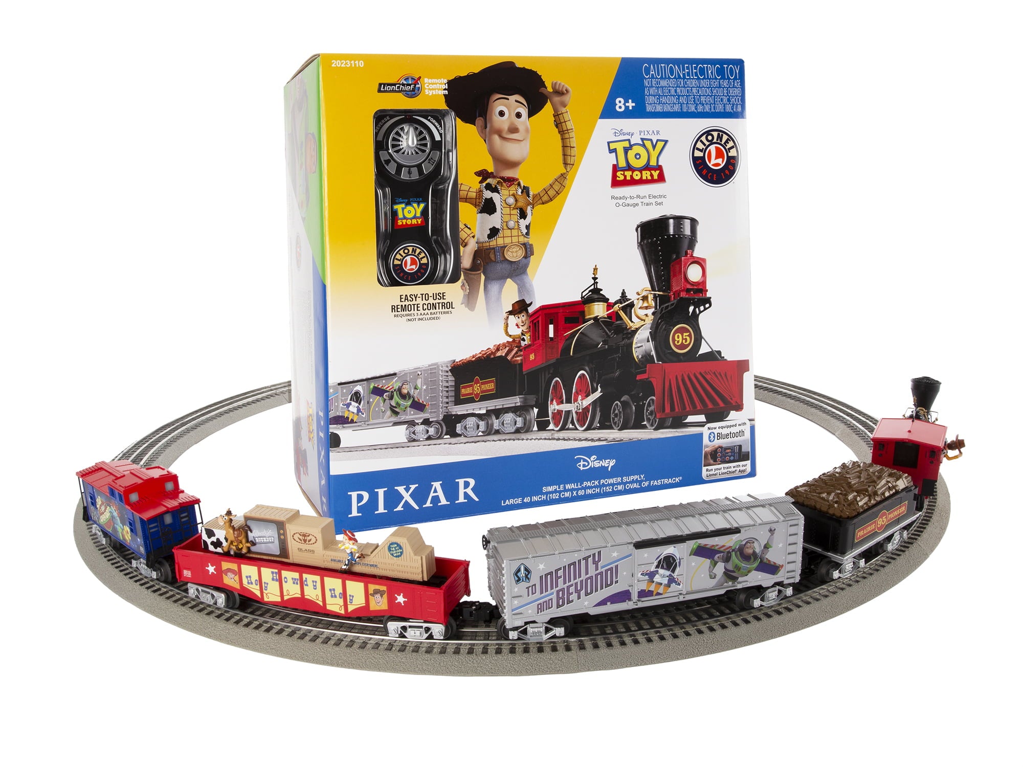 Lionel Disney Pixar Toy Story Electric O Gauge Model Train Set with Remote and Bluetooth Capability