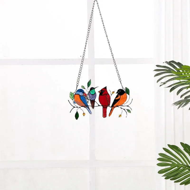 🔥 BIG SALE - 48% OFF🔥The Best Gift-Birds Stained  Window  Panel