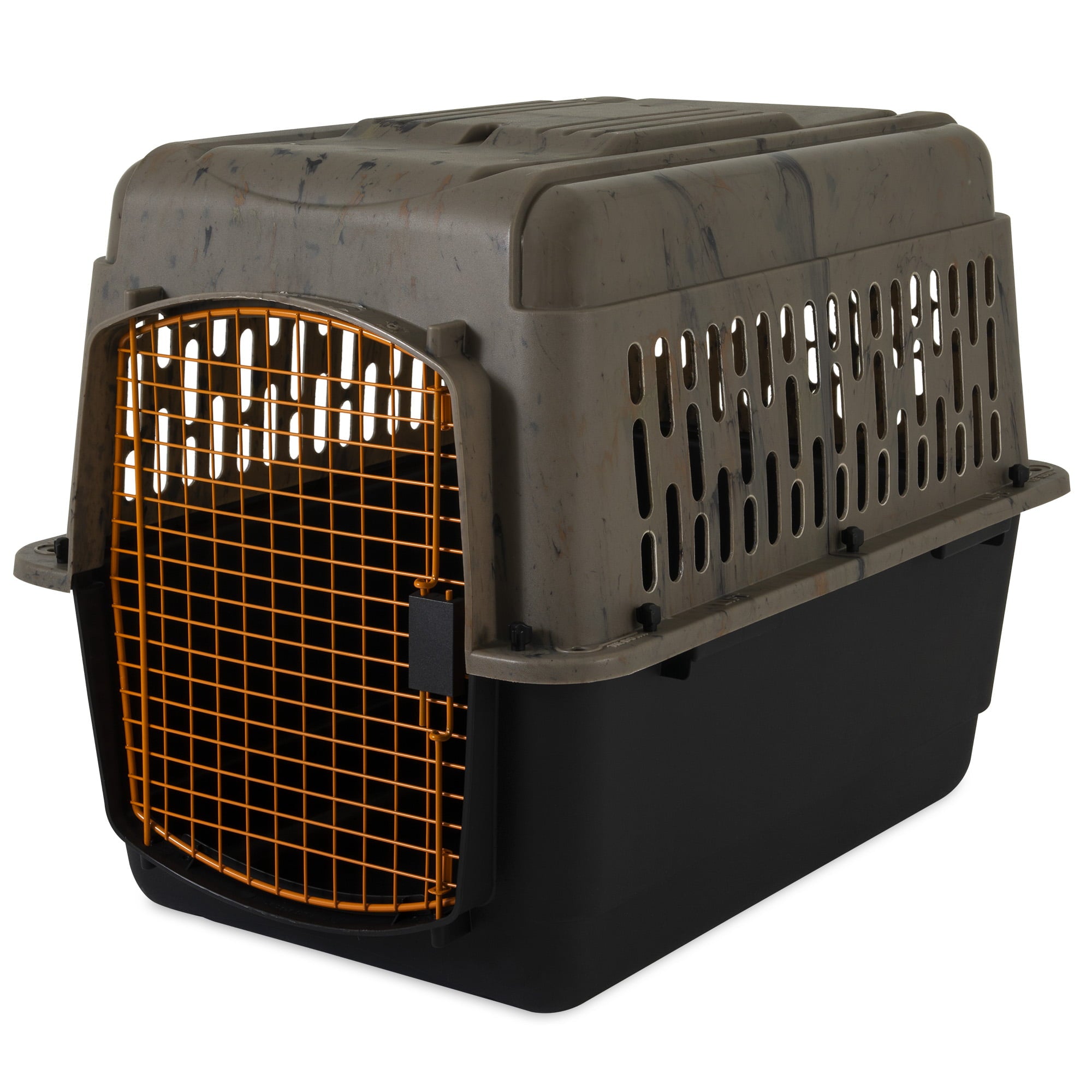 Ruffmaxx Single Door Dog Crate， Camo/Orange， Small， 32