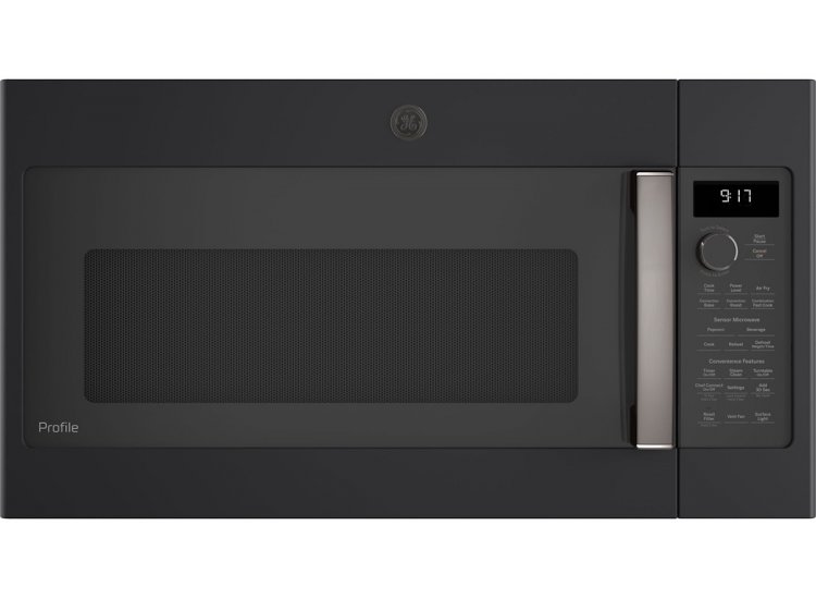 GE Profile 1.7 Cu. Ft. Black Slate Over-The-Range Convection Microwave Oven With Air Fry