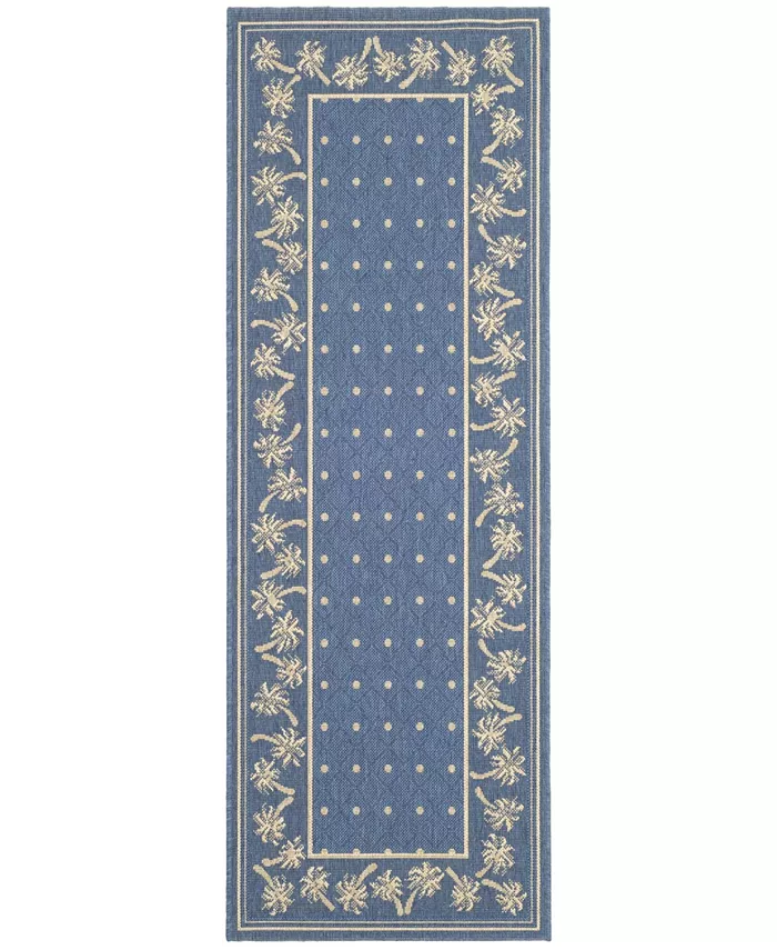 Safavieh Courtyard Blue and Ivory 2'3