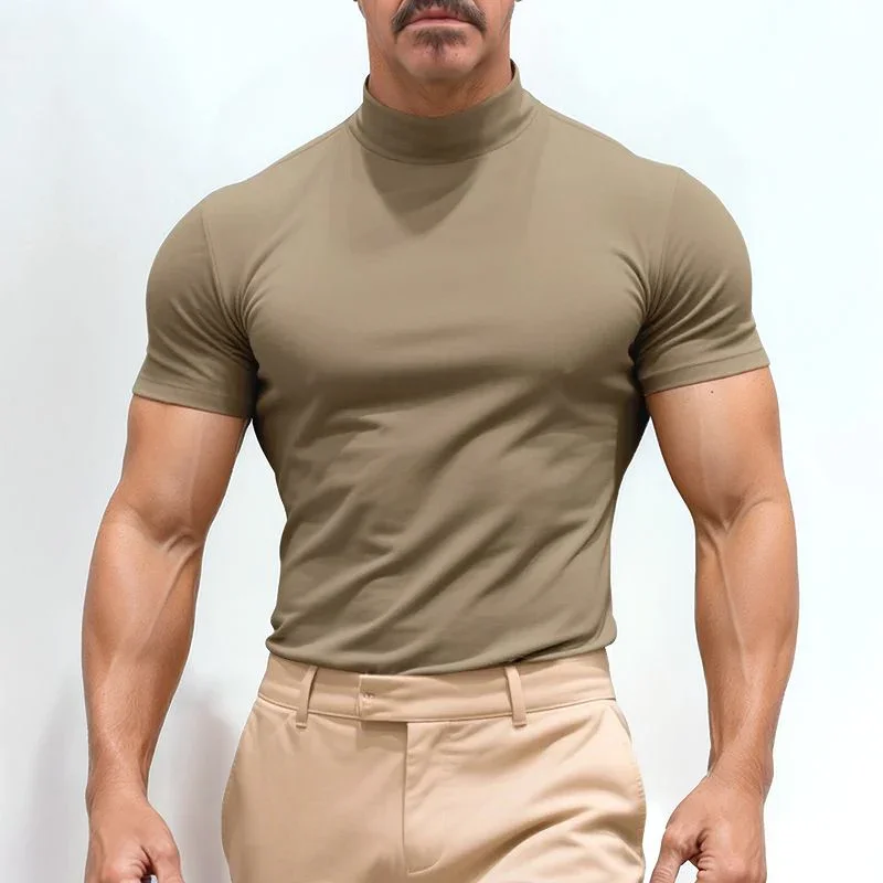 [COMPRE 1 LEVE 3] Camiseta St. Moritz™ com Gola Alta e Design Clean / Minimalismo Refinado para Homens de Presença!