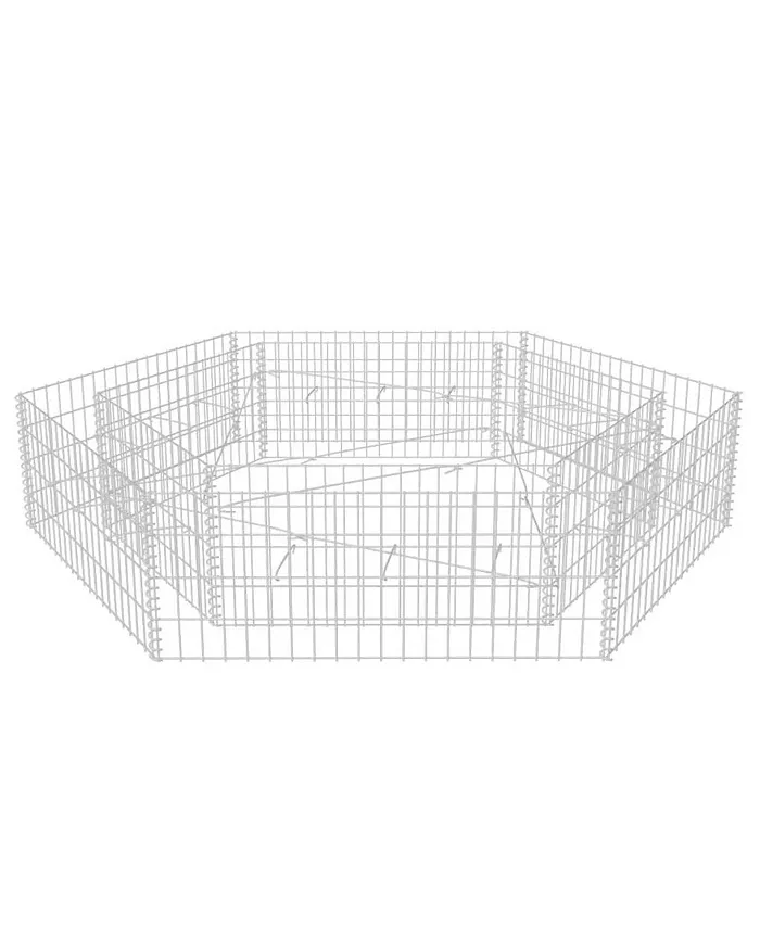 vidaXL Hexagonal Gabion Raised Bed 78.7