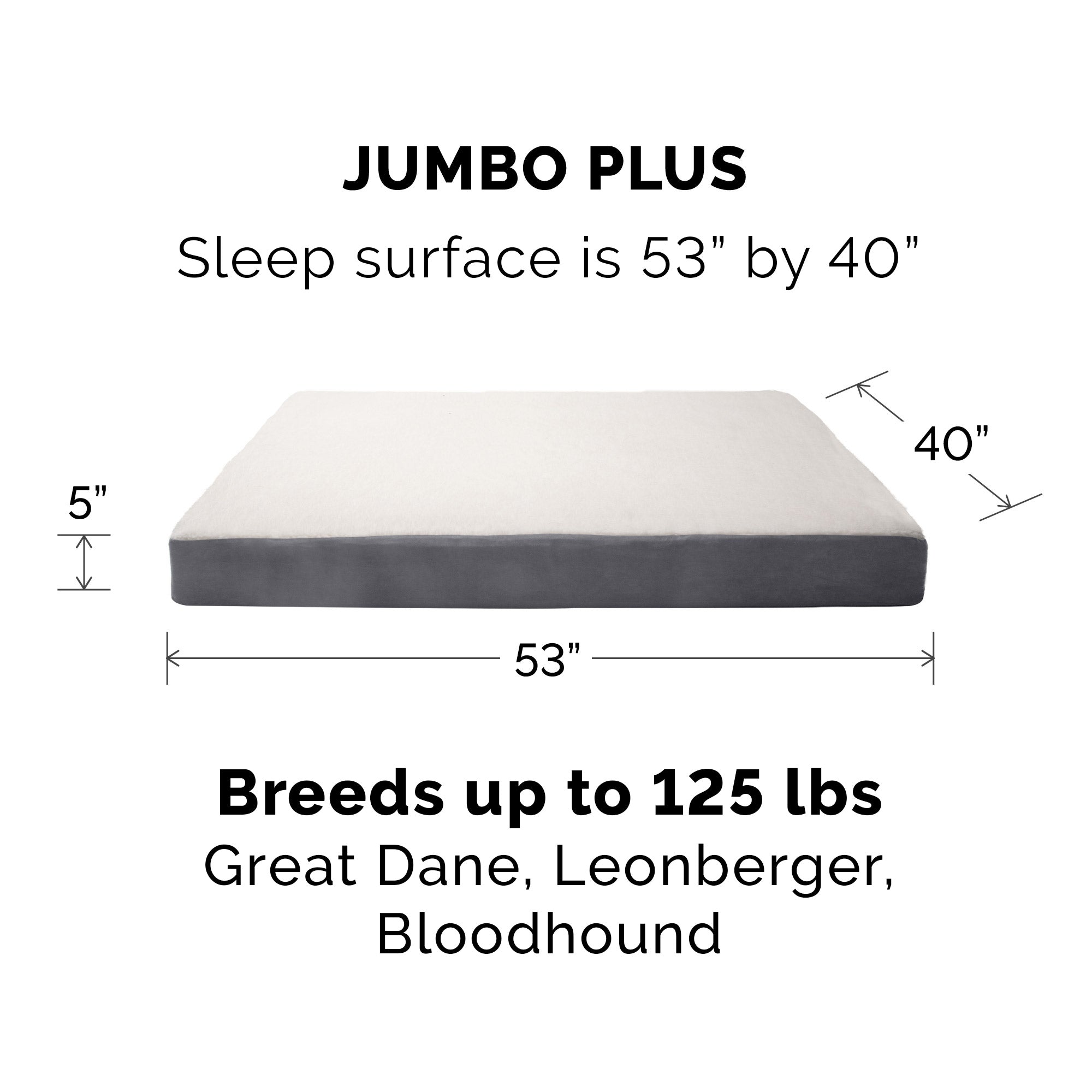 FurHaven Pet Products， Memory Foam Pet Bed for Dogs and Cats， Gray， Jumbo Plus