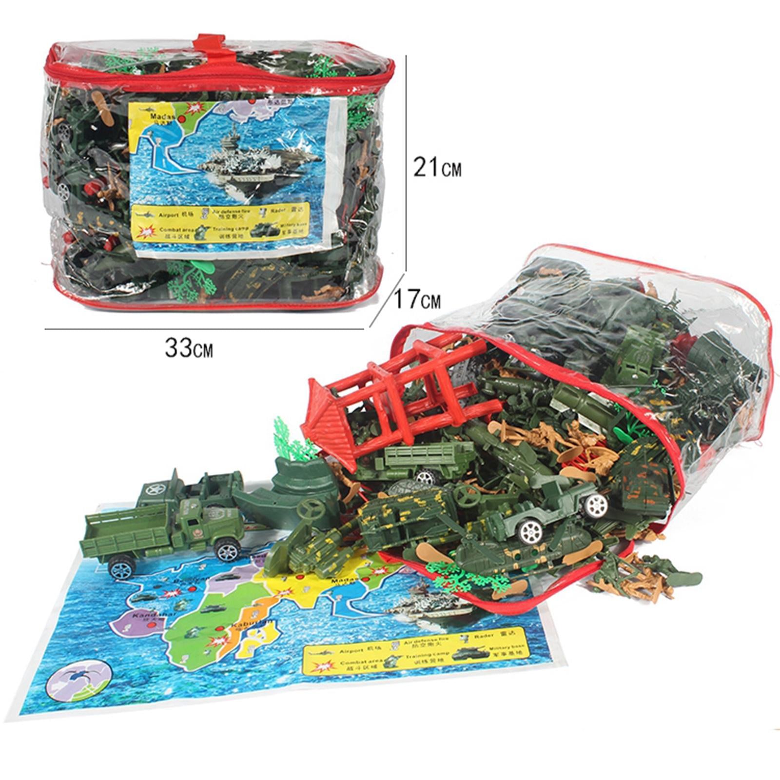 Set of 289 5cm Play Set Action and Soldiers Tank Fighter Armored Vehicle WW 2 Base Model Accessories for Boys