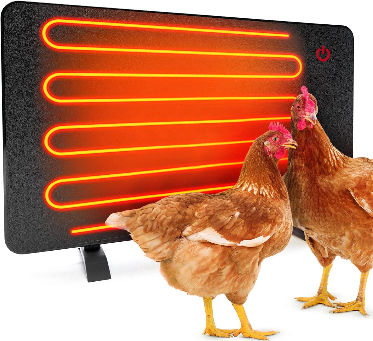 Econohome Safe Chicken Coop Heater， Safer Than Brooder Lamps， Gently Warm， 150 Watts， ETL Compliant for Safety - Also for Pets and Under Desk