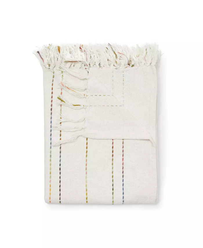 Dormify Phoebe Embroidered Stripe Throw Blanket， 50