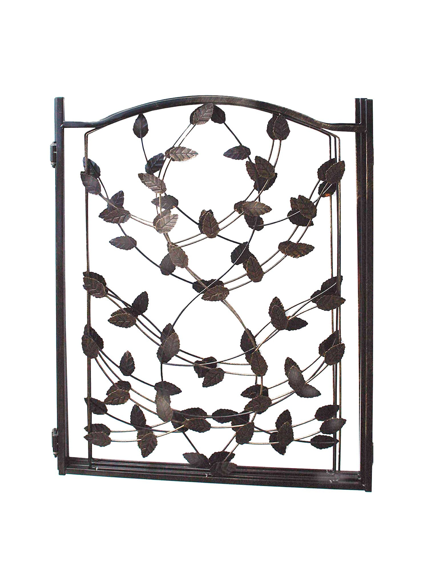 ETNA Products 3-Panel Free-Standing Folding Pet Gate with Metal Leaf Design， 23.5