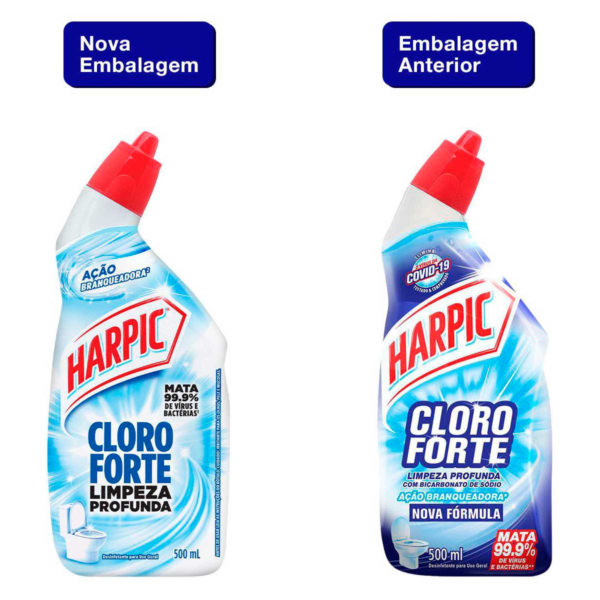 Desinfetante Sanitario Liquido Harpic Cloro Forte 500ml