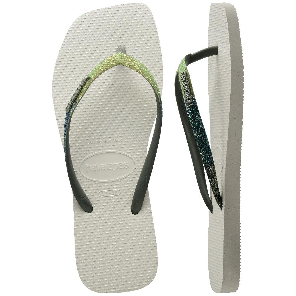 Chinelo Havaianas Slim Square Glitter Mix