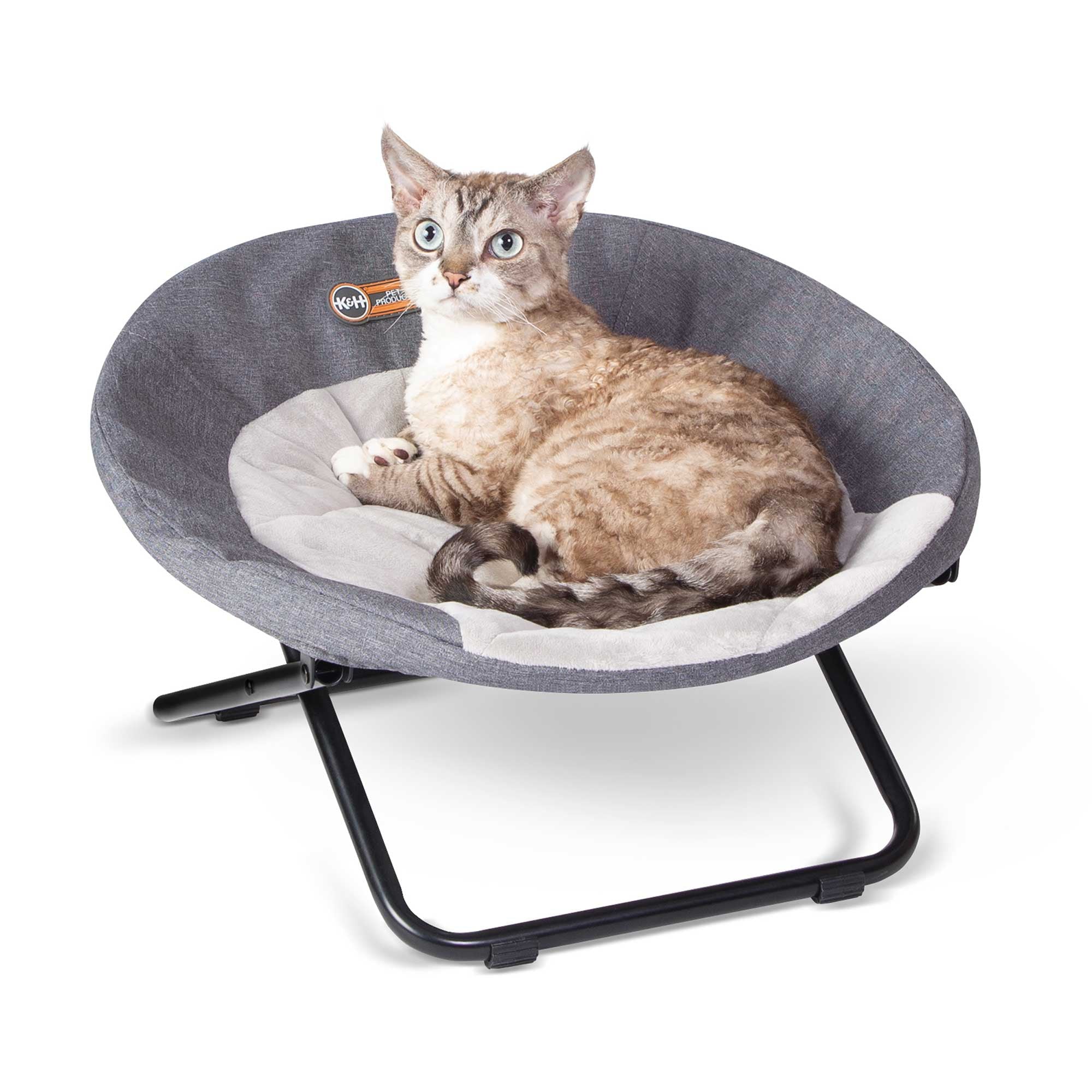 KandH Pet Products Elevated Cozy Cot Classy Gray Small 19 Inches