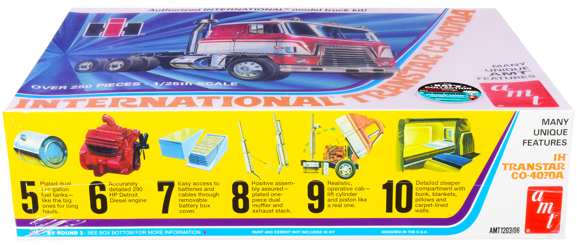 AMT AMT1203 International Transtar CO-4070A Semi Model Truck and Plastic Kit - Skill Level 3 Paint and Glue