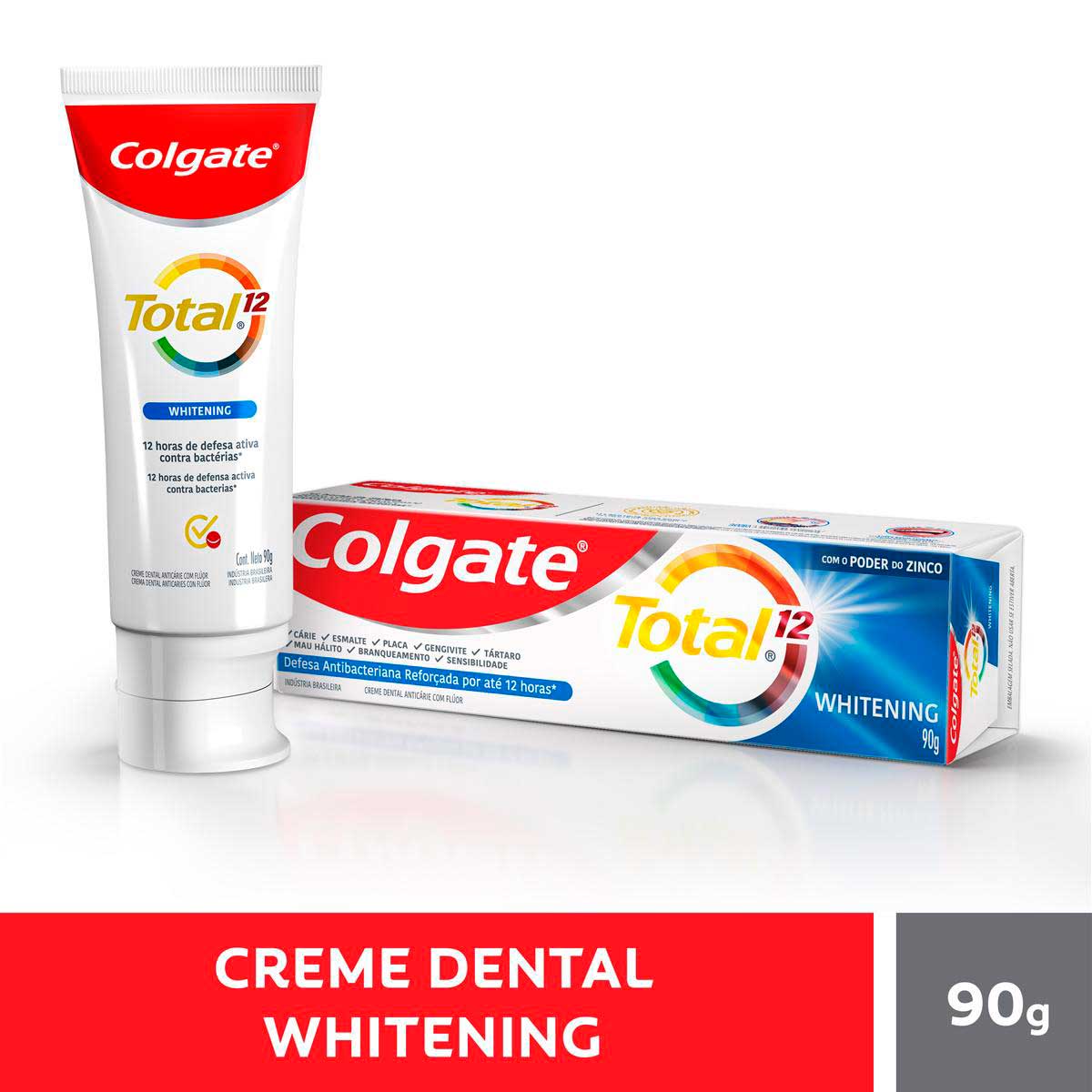 Creme Dental Colgate Total 12 Whitening Gel 90g