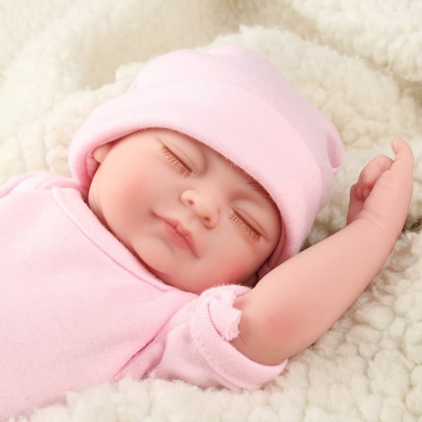 Fullbody Silicone Reborn Sleeping Baby Doll Lifelike Newborn Girl Toddler Infant for Expectant Mothers Nurses