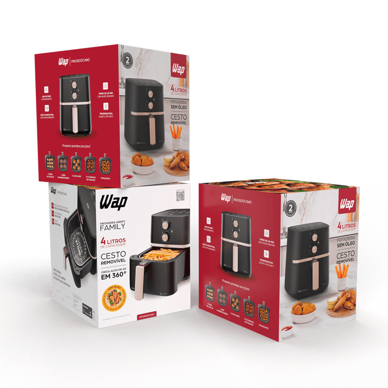 Fritadeira Elétrica WAP Air Fryer Family 4L