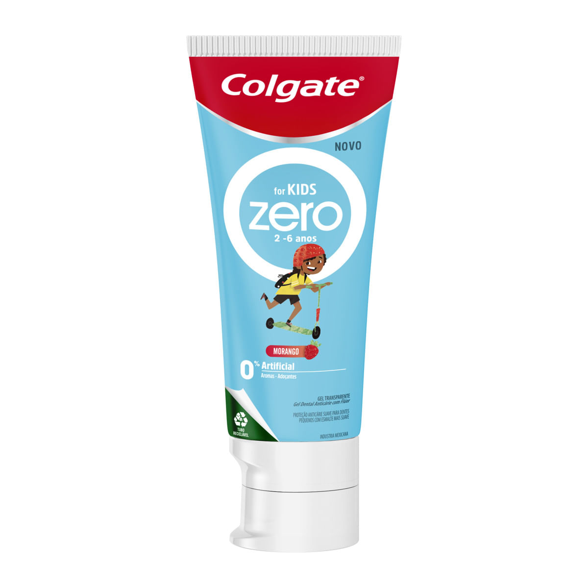 Gel Dental Colgate For Kids Zero com Fluor Morango 70 g