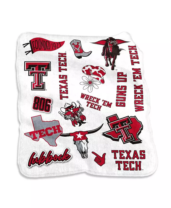 Logo Brands Texas Tech Red Raiders 50'' x 60'' Native Raschel Plush Throw Blanket