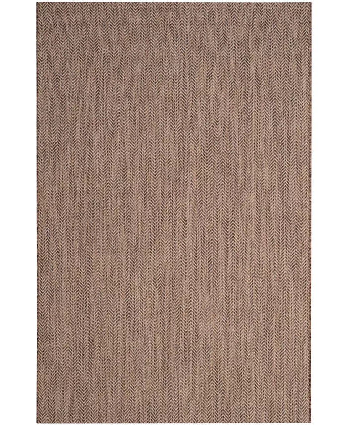 Safavieh Courtyard Brown and Beige 4' x 5'7