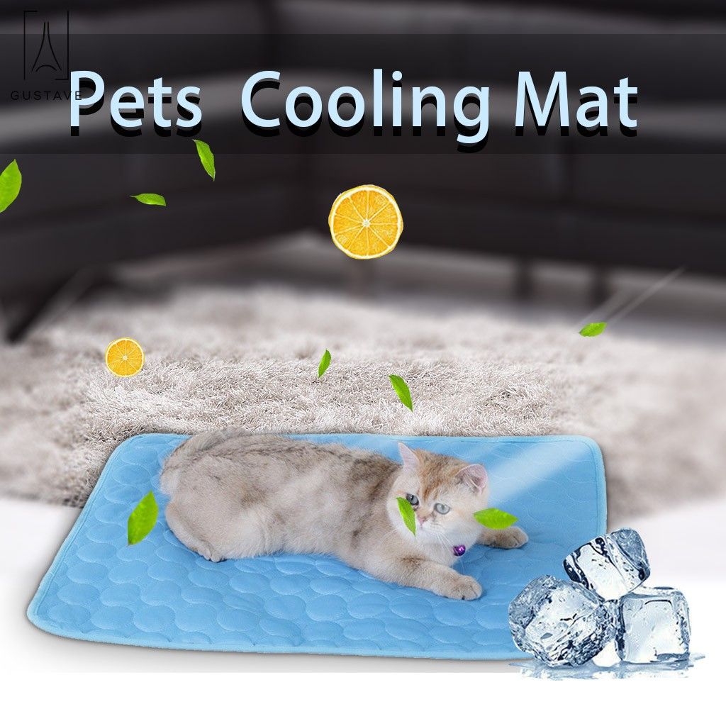Gustave Pet Cooling Mat for Kennel Sofa Car Seats Dog Cat Bed Mattress Ice Silk Material Dissipates Heat Self Cooling Pad 