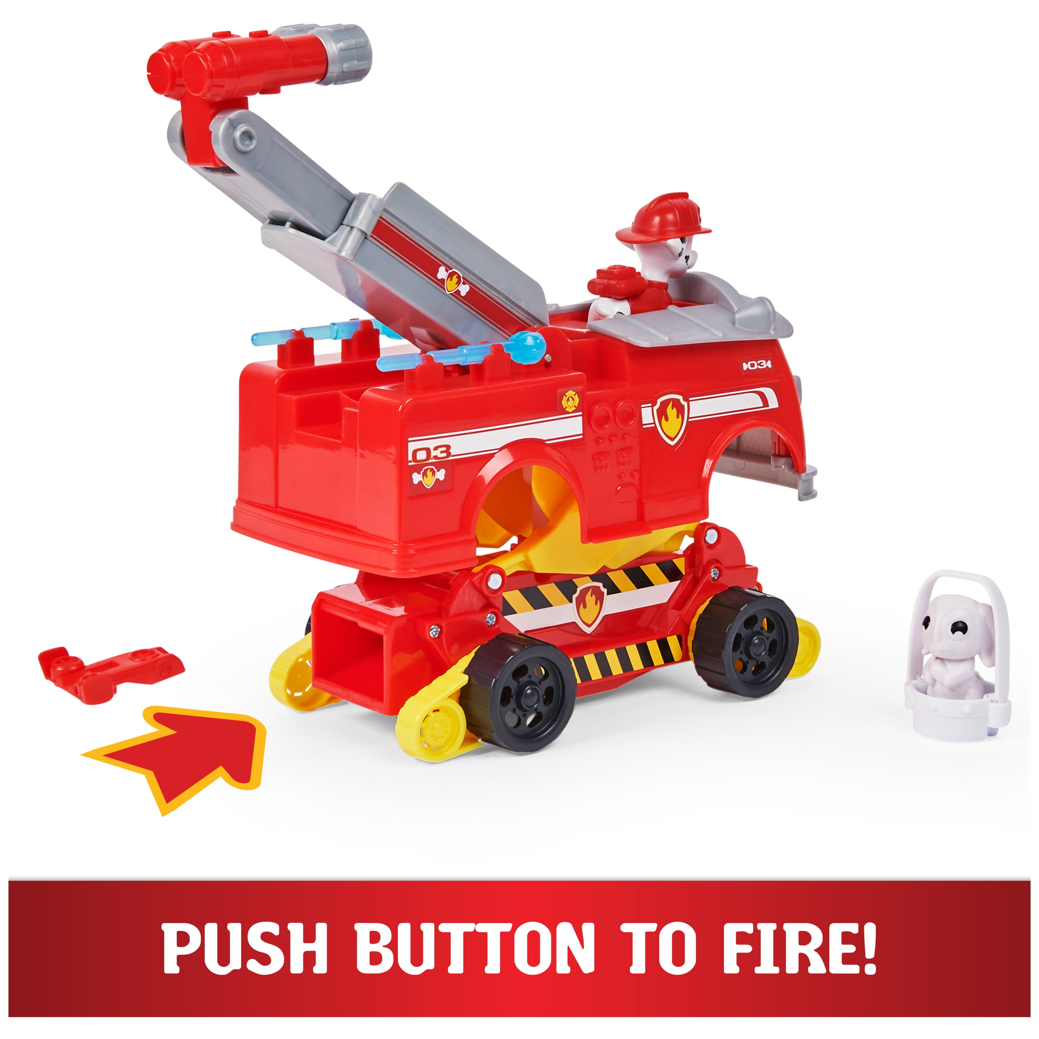 PAW Patrol: Rise and Rescue Transforming Vehicle with Marshall Figure， For Ages 3 and up