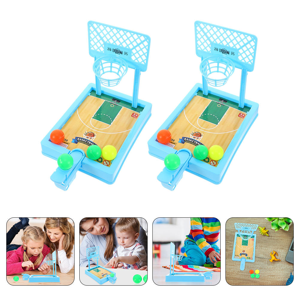 HOMEMAXS 2 Sets Tabletop Basketball Game Toy With 4 Balls Novelty Shooting Game for Kids