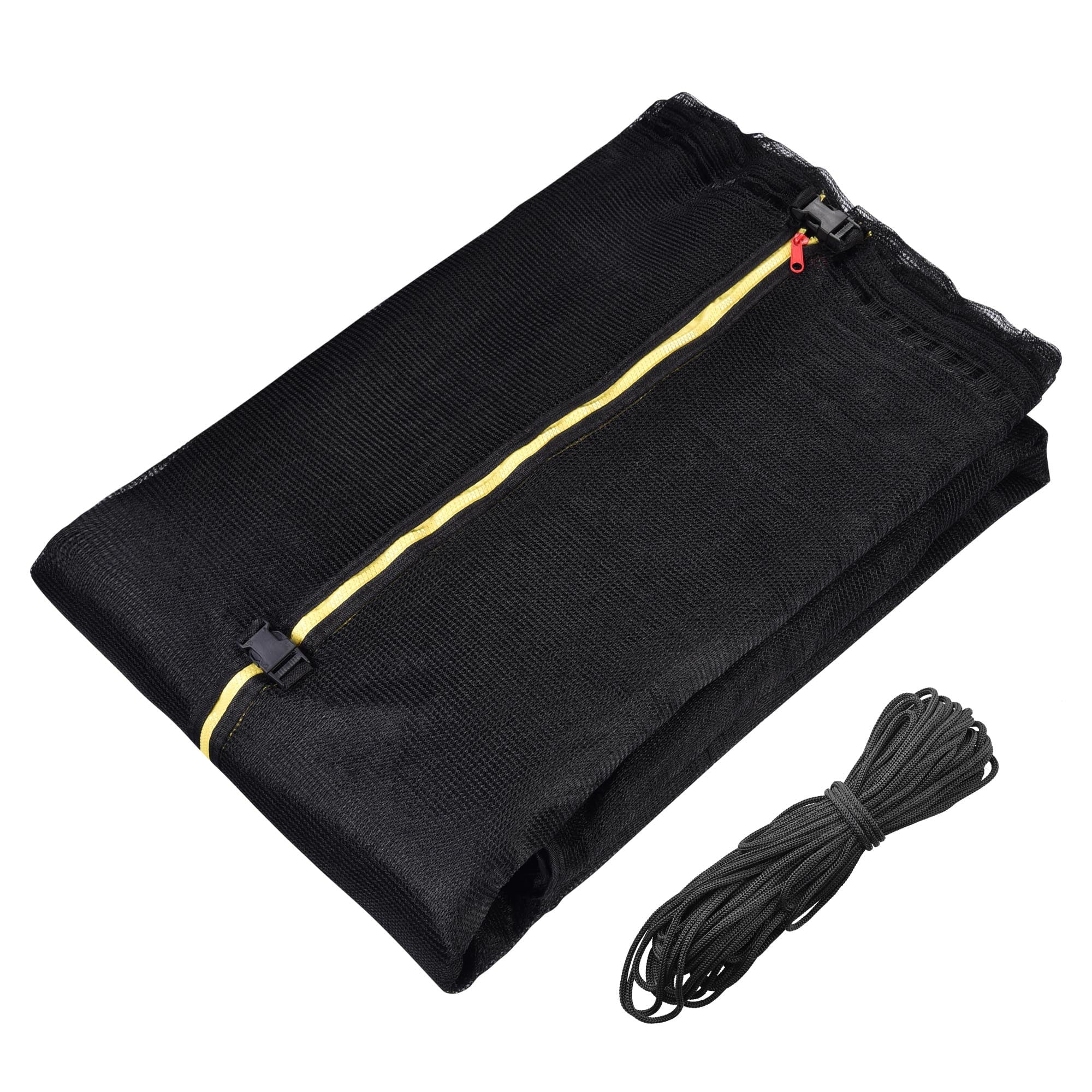 Yescom Round Trampoline Enclosure Net 15 Ft 6 Pole Fence Replacement Safety Mesh Netting Fits All Brands