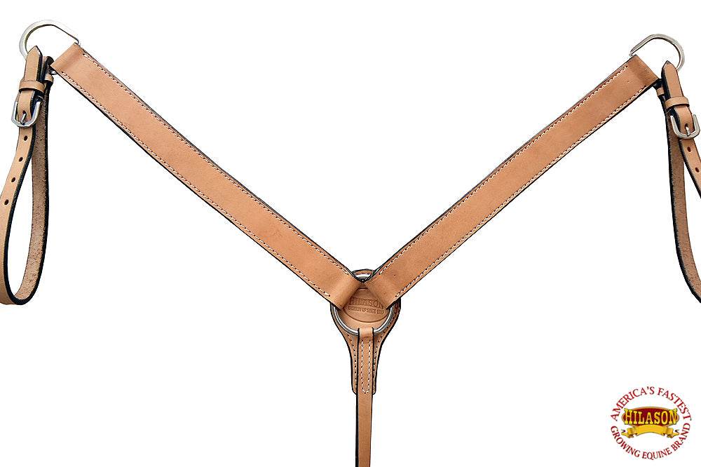 86BH Western Horse Breast Collar Tack American Leather Tan Hilason