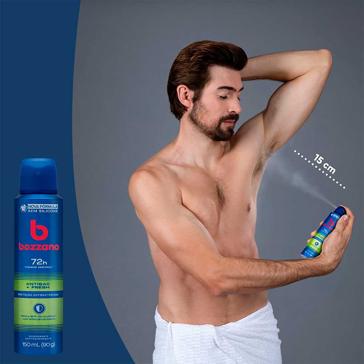 Desodorante Antitranspirante Aerossol Masculino Bozzano Fresh 150ml