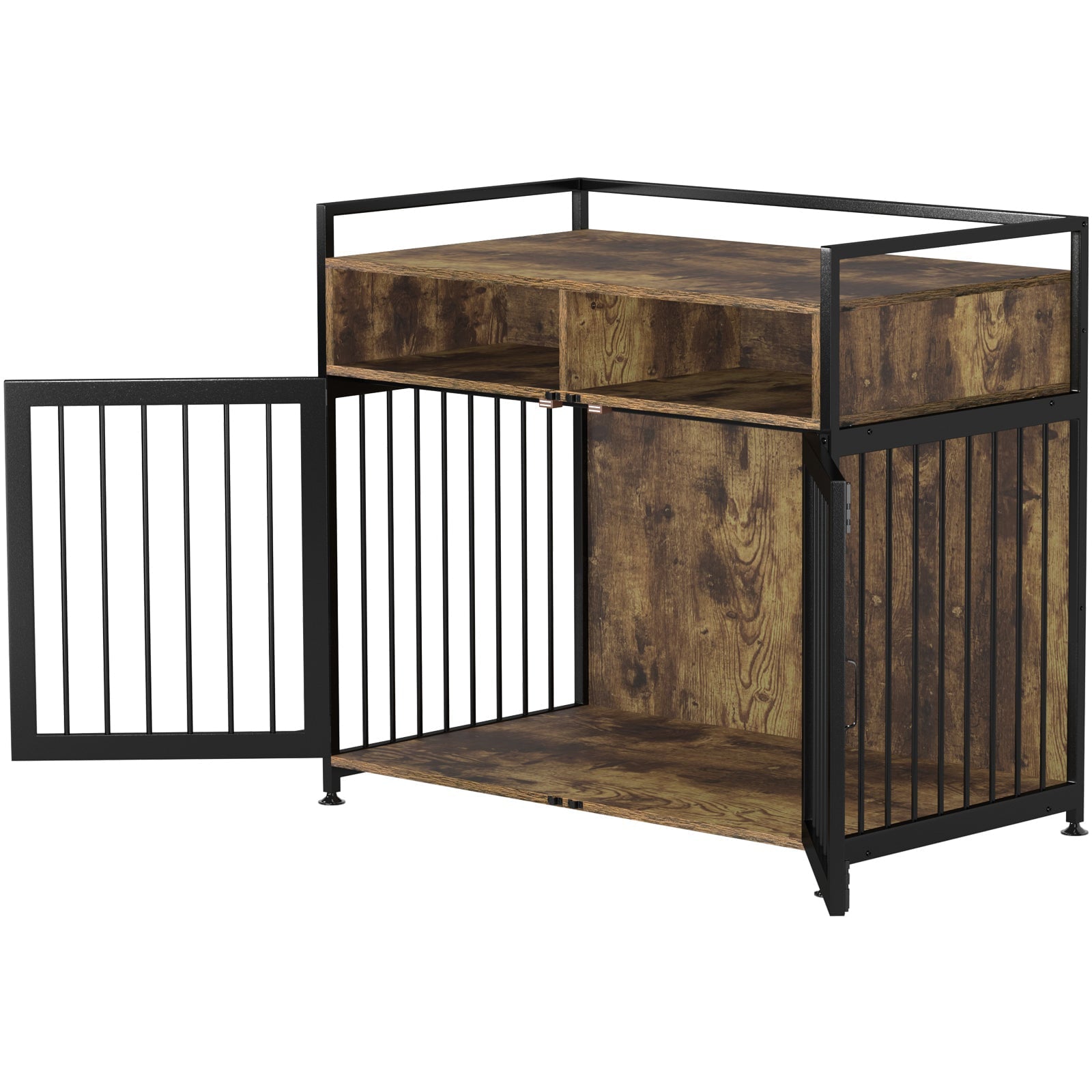 GDLF Dog Crate Furniture-Style Indoor Heavy Duty Kennel with Storage and Anti-Chew
