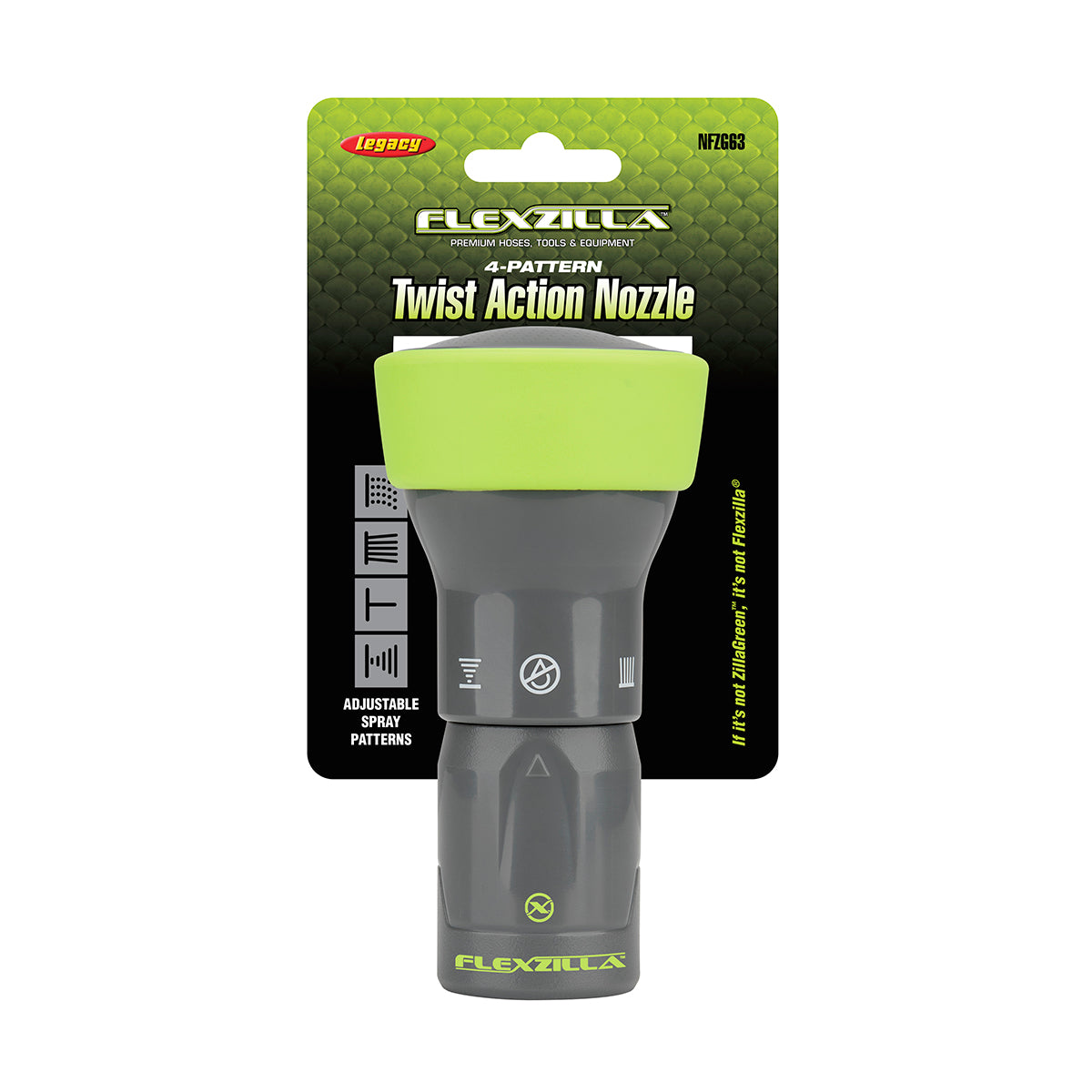 Flexzilla 4-Pattern Twist Action Garden Hose Nozzle