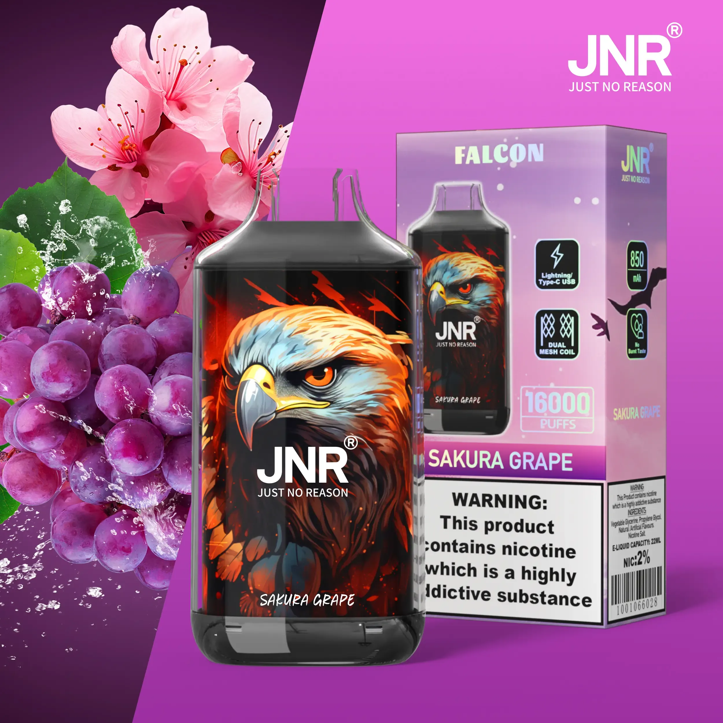 JNR Falcon 16000 Puffs Original Edition – Disposable E-Cigarette