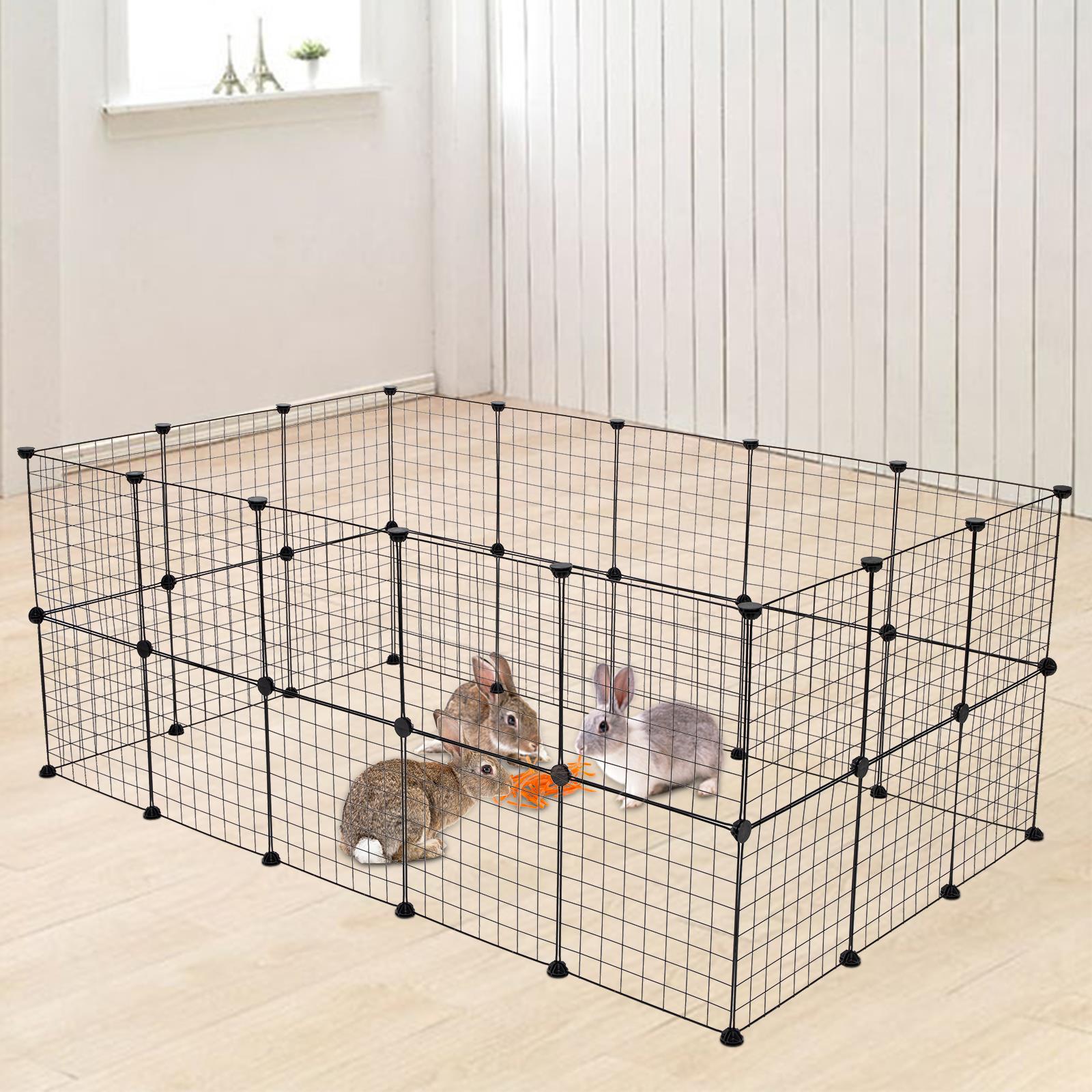 Ktaxon Pet Playpen， 32-Pannel Dog Puppy Cat Pen， Small Animal Cage Indoor Portable Metal Wire