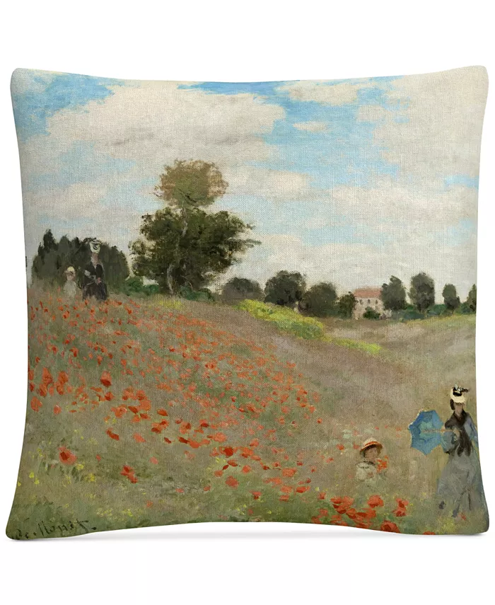 Baldwin Claude Monet Wild Poppies Near Argenteuil Decorative Pillow， 16