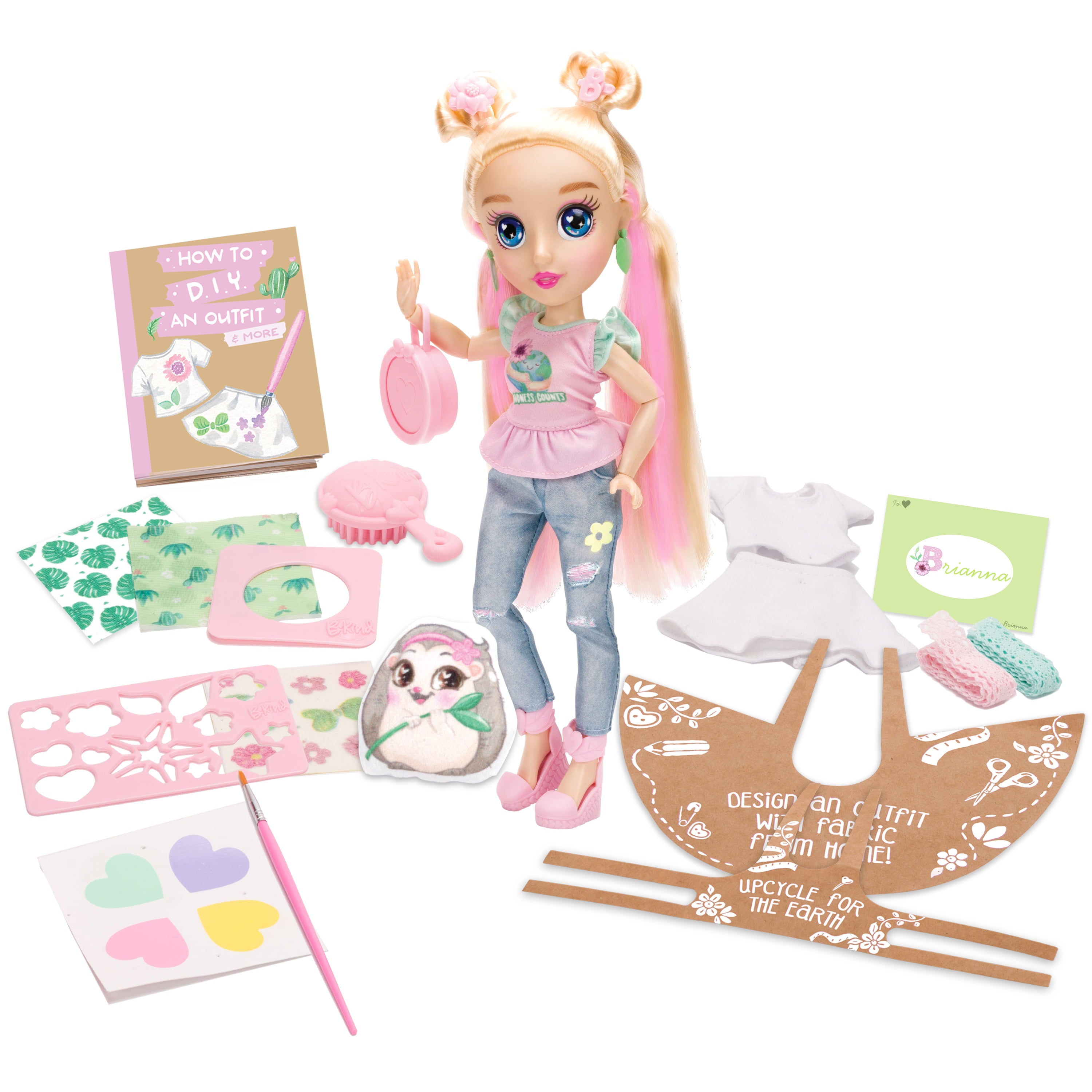 BeKind: Brianna Eco-Friendly Fashion Doll, with Diy Play, for Kids Child